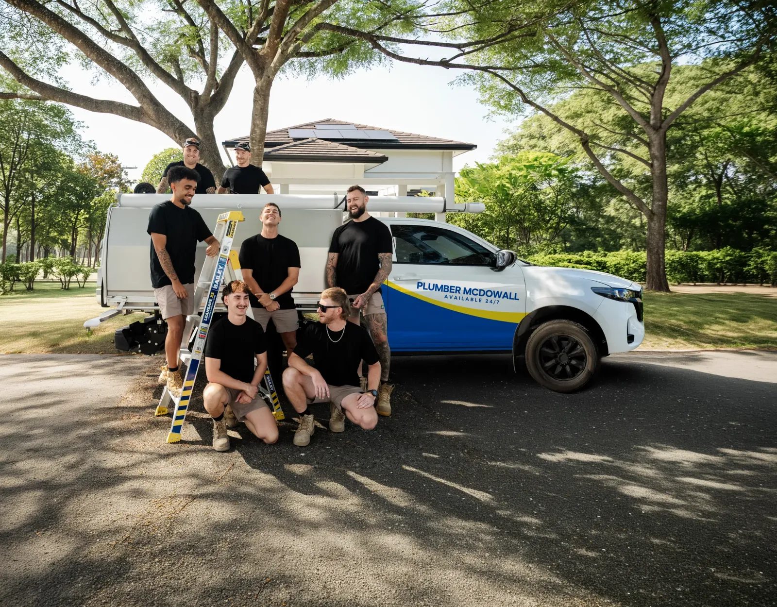 Plumber McDowall team and ute